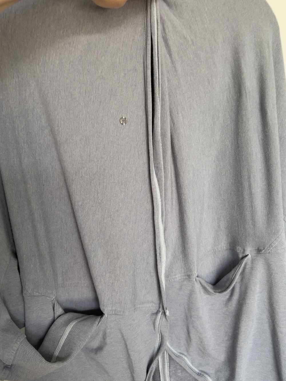Lululemon Gray Oversized Open Front Cardigan Wrap Size 4 - Picture 4 of 8